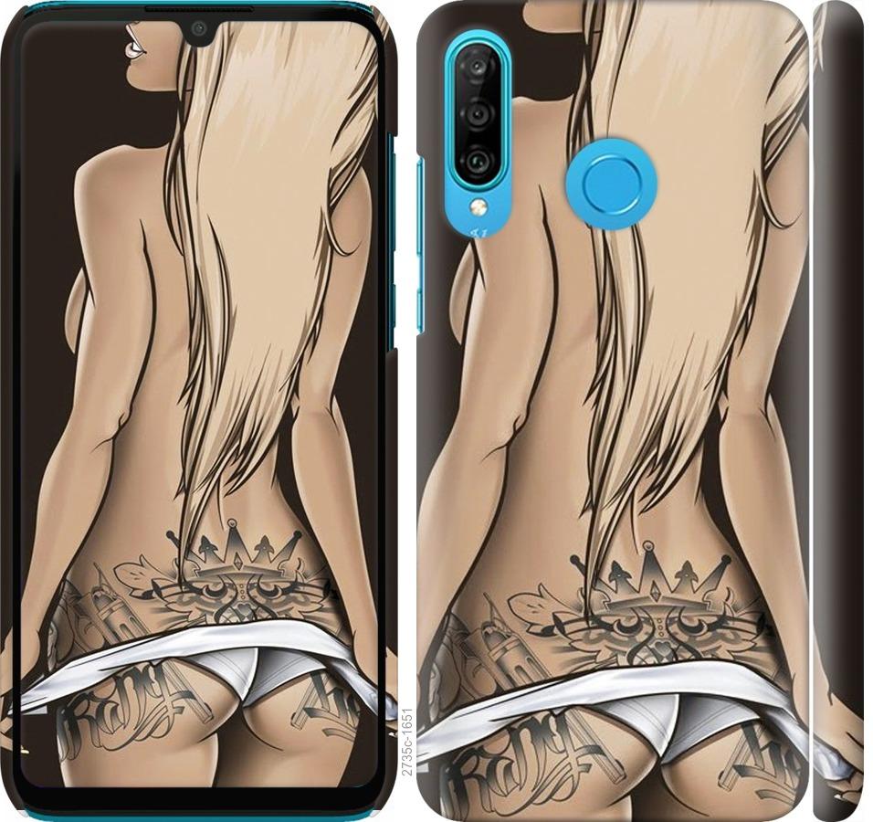 

Чохол на Huawei P30 Lite Дівчина з татуюванням