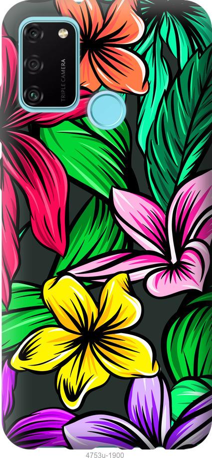 Чехол на Xiaomi Redmi 9C Тропические цветы 1
