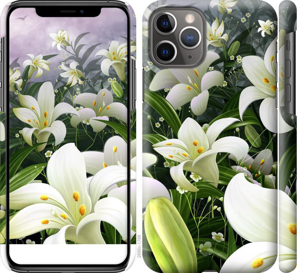 

Чохол на iPhone 11 Pro білі лілії