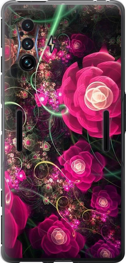 Чехол на Xiaomi Poco F4 GT Абстрактные цветы 3