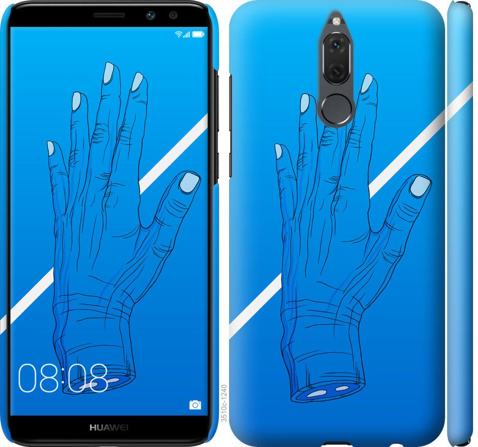 

Чехол на Huawei Mate 10 Lite Синий, Рука, Линия, Градиент, Зомби, Глубина