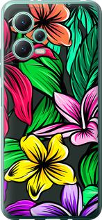 Чехол на Xiaomi Redmi Note 12 5G Тропические цветы 1