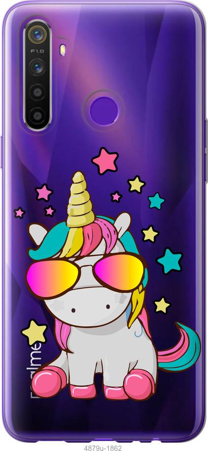 

Чехол на Realme 6i Единорог в очках