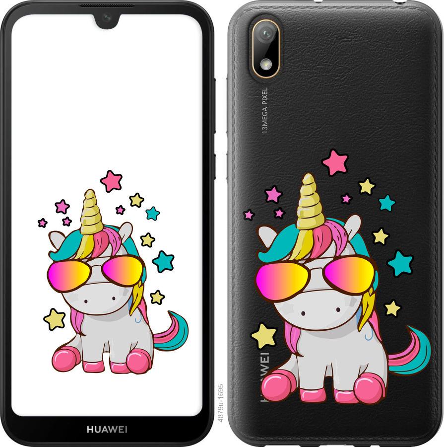

Чехол на Huawei Y5 2019 Единорог в очках
