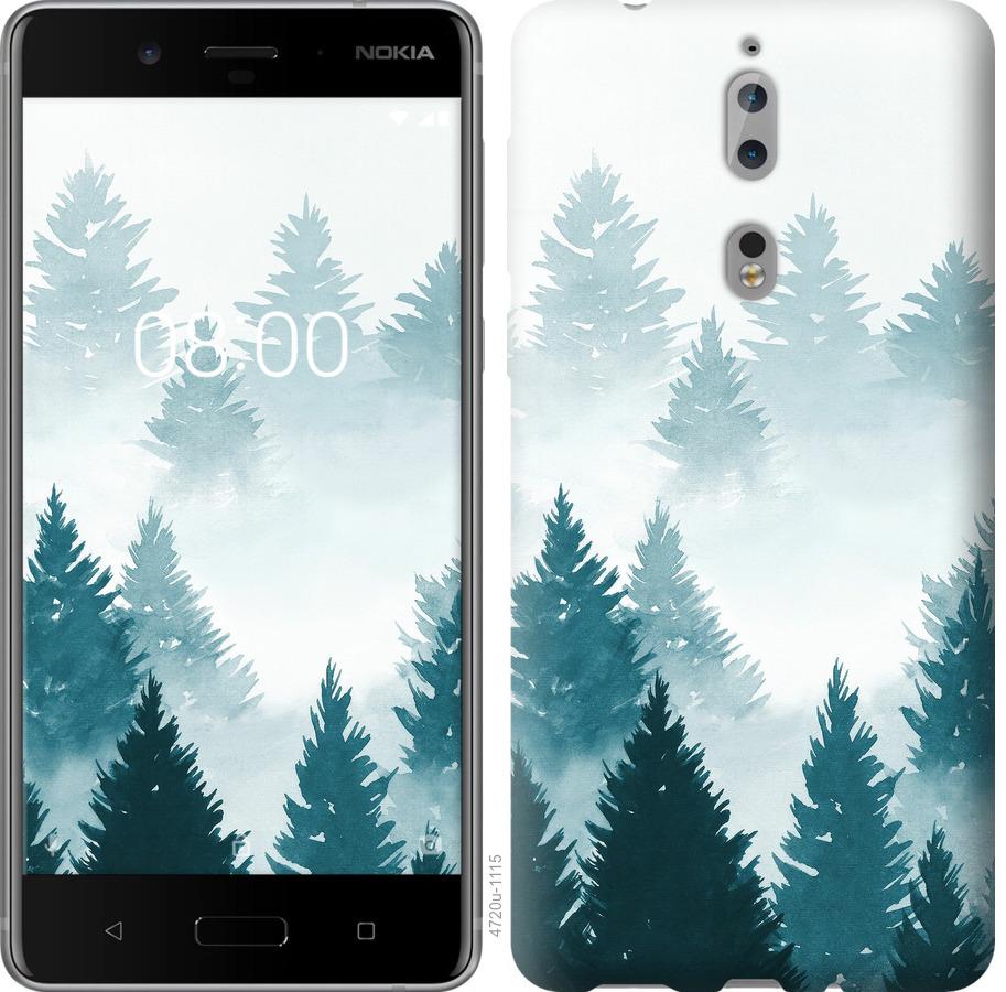 

Чохол на Nokia 8 Акварельні Ялинки