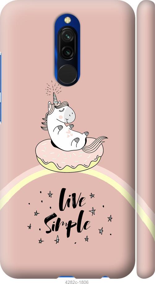 

Чехол на Xiaomi Redmi 8 Единорожка в пончике