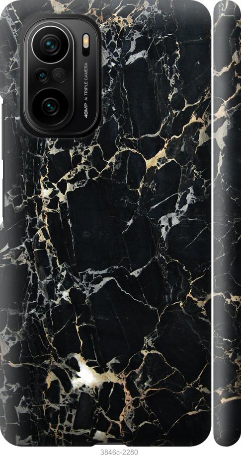 

Чехол на Xiaomi Poco F3 Черный мрамор