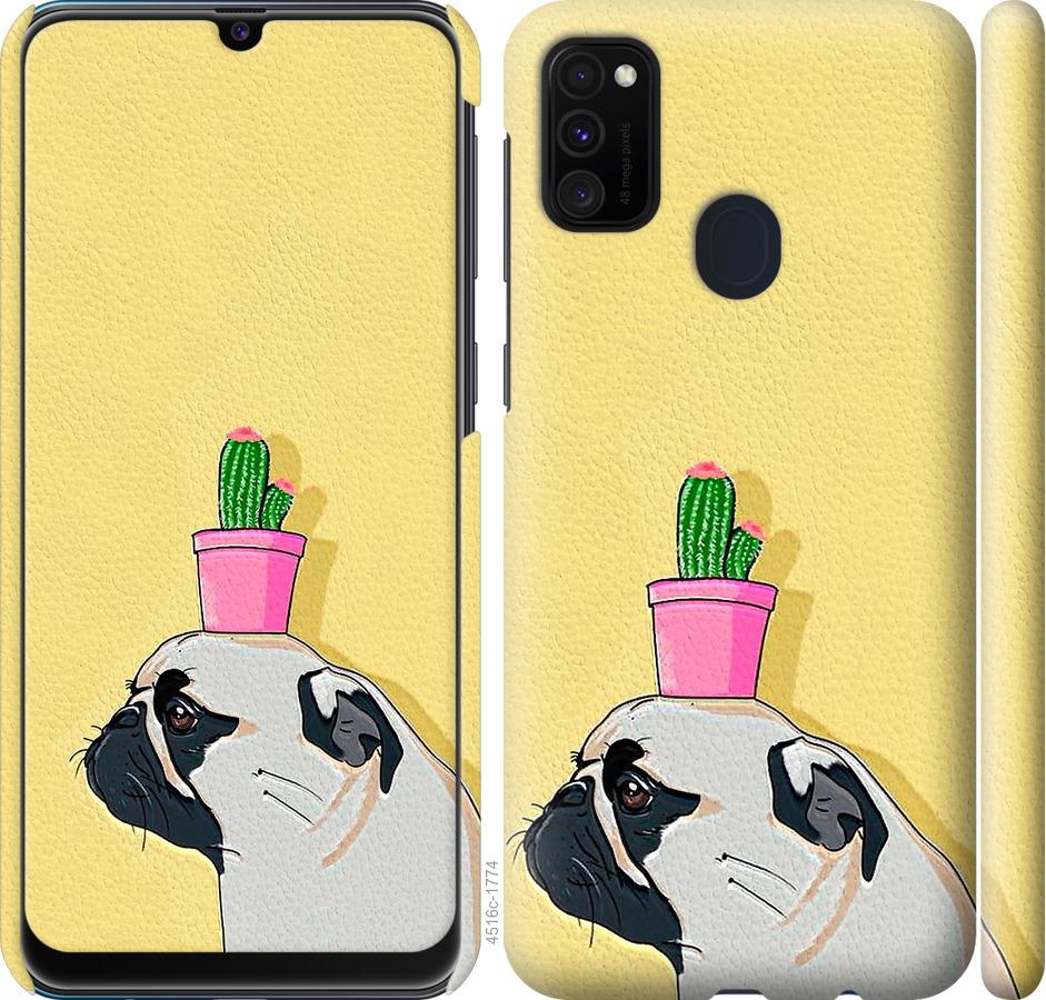 

Чохол на Samsung Galaxy M21 M215F Мопс з кактусом