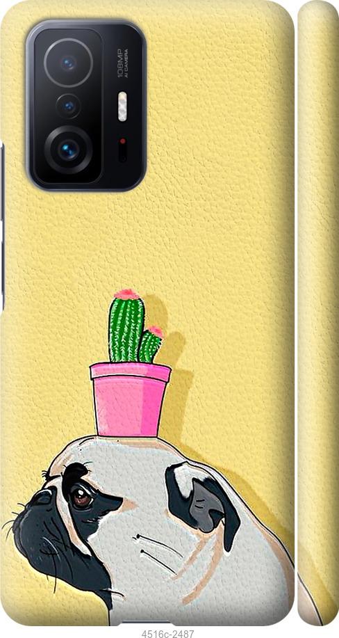 

Чохол на Xiaomi 11T Pro Мопс з кактусом