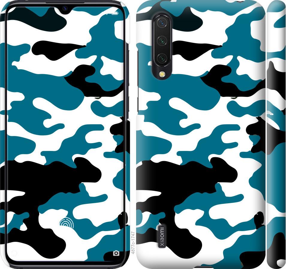 Чехол на Xiaomi Mi 9 Lite Камуфляж прозрачный фон