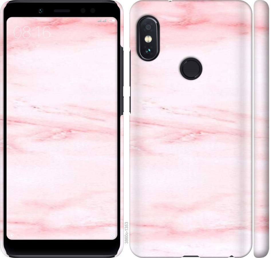 

Чехол на Xiaomi Redmi Note 5 Pro розовый мрамор