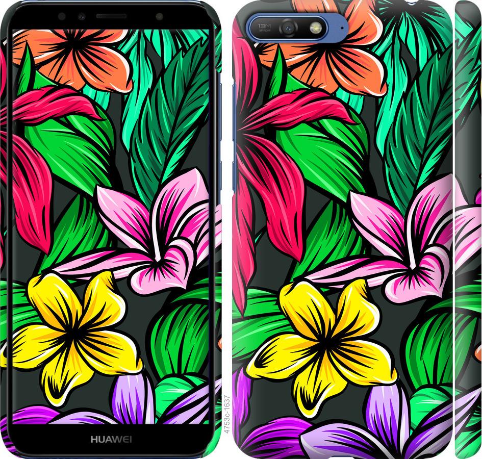 

Чохол на Huawei Y6 2018 Тропічні квіти 1