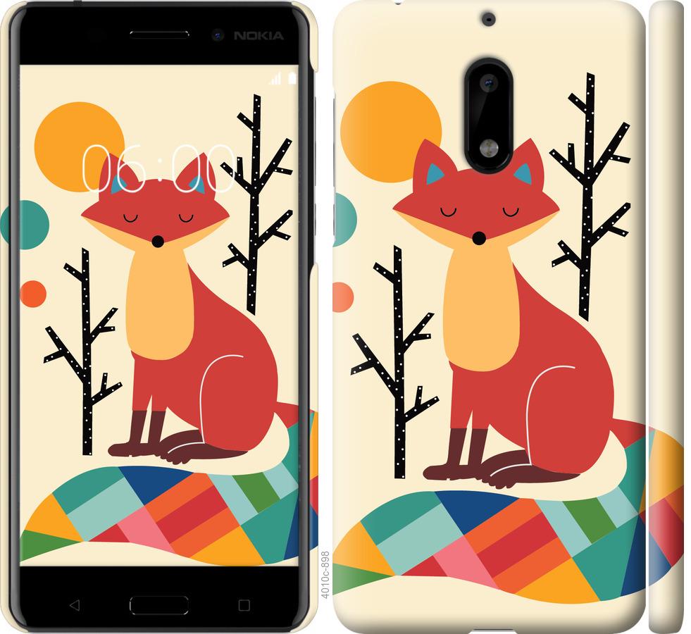

Чехол на Nokia 6 Rainbow fox