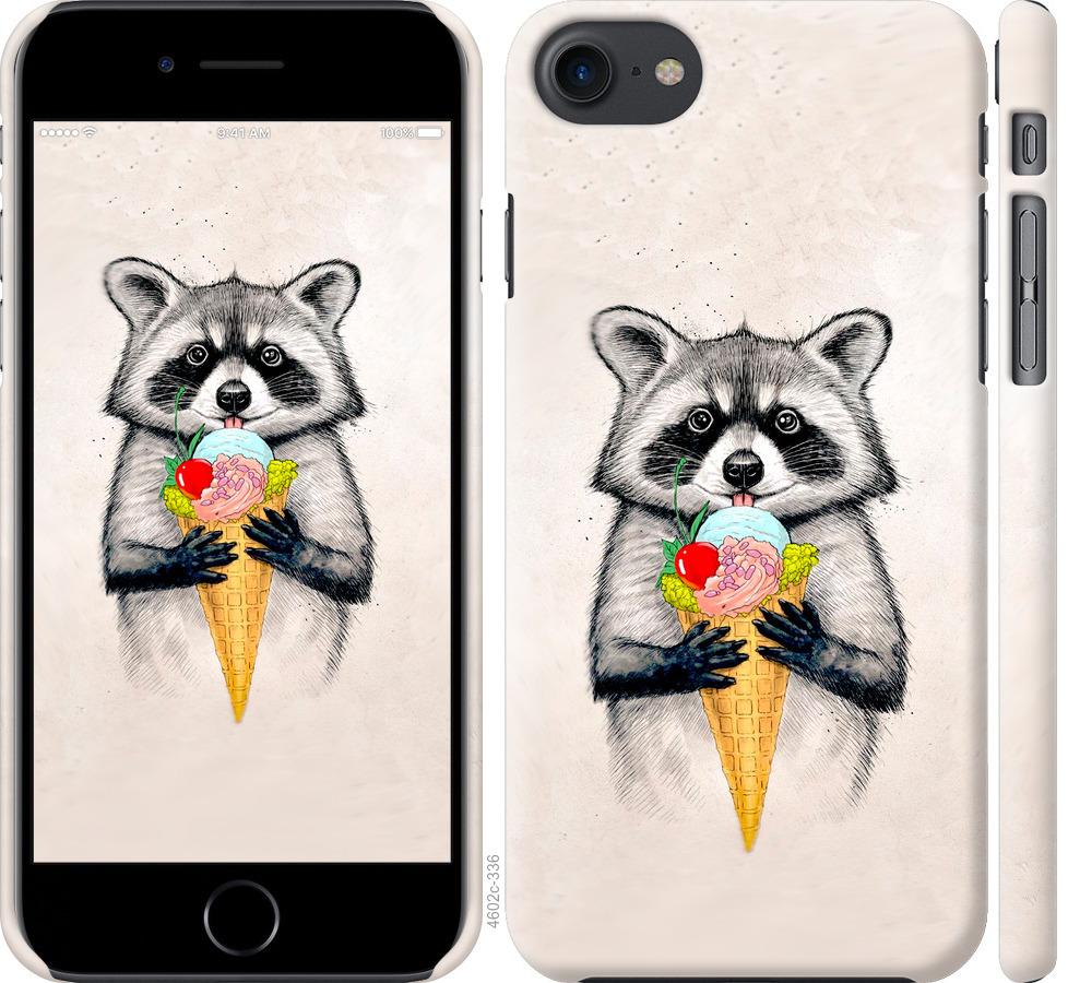 

Чохол на iPhone 8 Єнот з морозивом