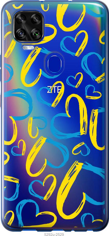 

Чехол на ZTE Blade V2020 Сердца UA