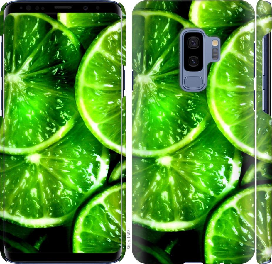 Чехол на Samsung Galaxy S9 Plus Зелёные дольки лимона