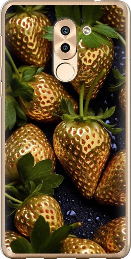 

Чехол на Huawei Mate 9 Lite Золотая клубника