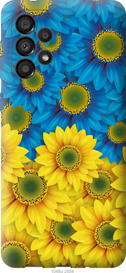Чехол на Samsung Galaxy A33 5G A336B Жёлто-голубые цветы