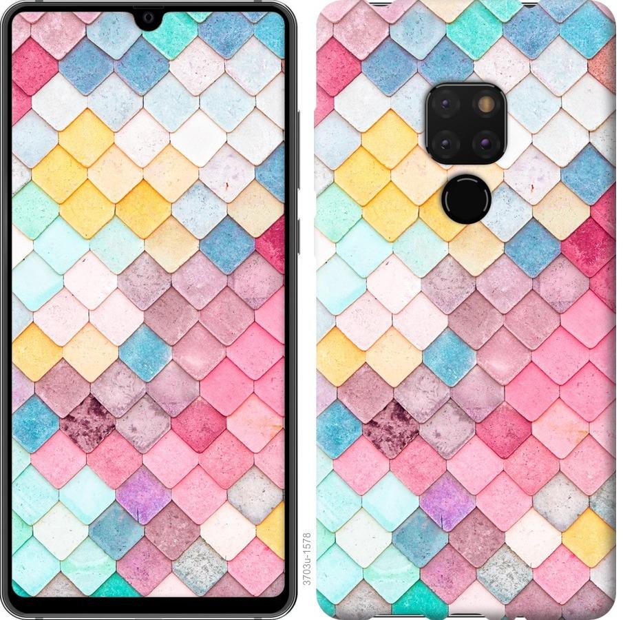 

Чехол на Huawei Mate 20 Красочная черепица