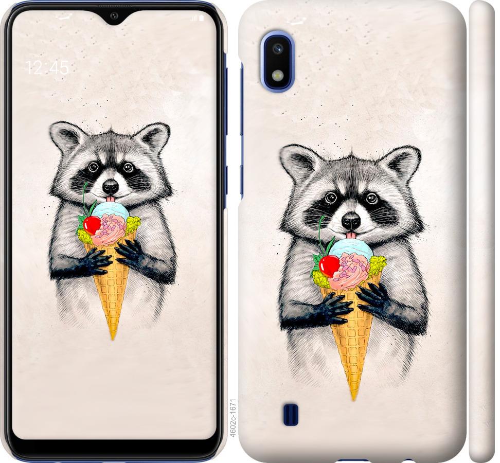 

Чохол на Samsung Galaxy A10 2019 A105F Єнот з морозивом