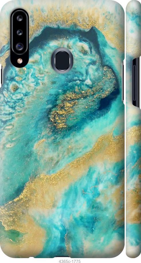 Чехол на Samsung Galaxy A20s A207F Green marble