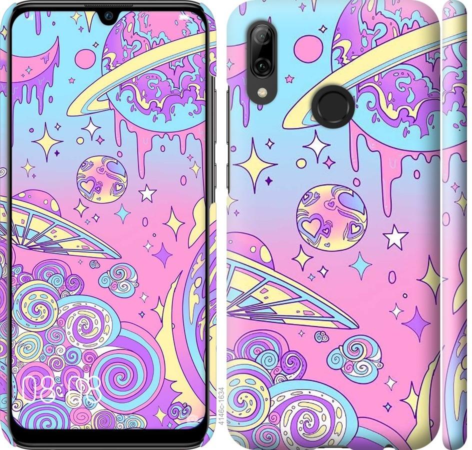 Чехол на Huawei P Smart 2019 Розовая галактика