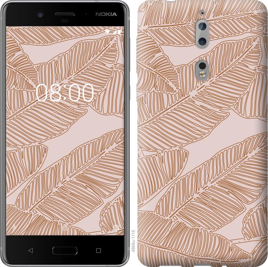 

Чехол на Nokia 8 Листья банана