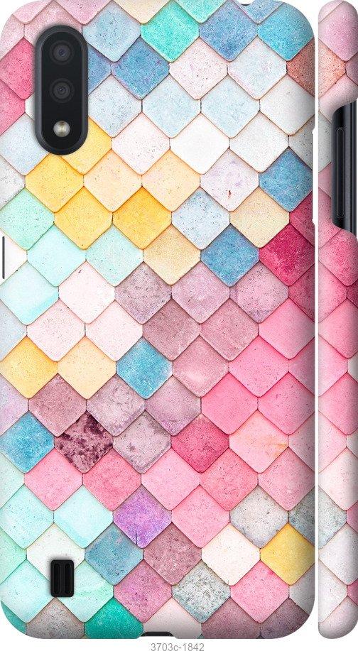 

Чехол на Samsung Galaxy A01 A015F Красочная черепица