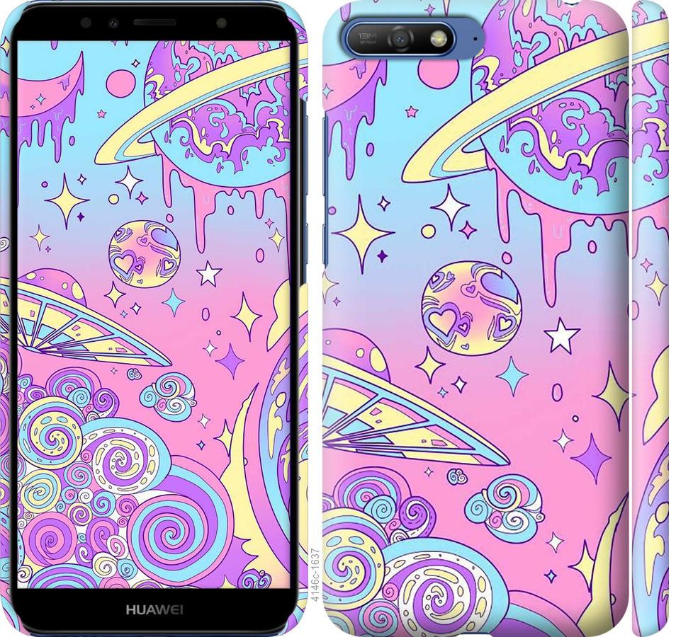 

Чохол на Huawei Y6 2018 Рожева галактика