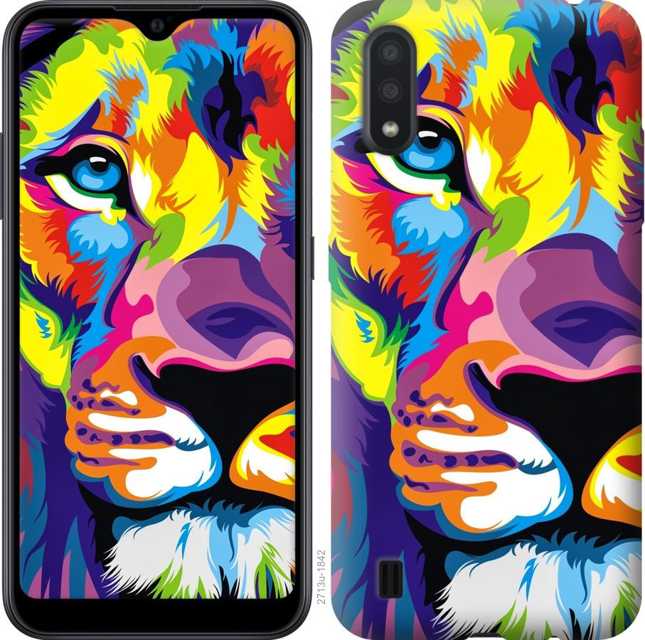 

Чохол на Samsung Galaxy A01 A015F Різнобарвний лев