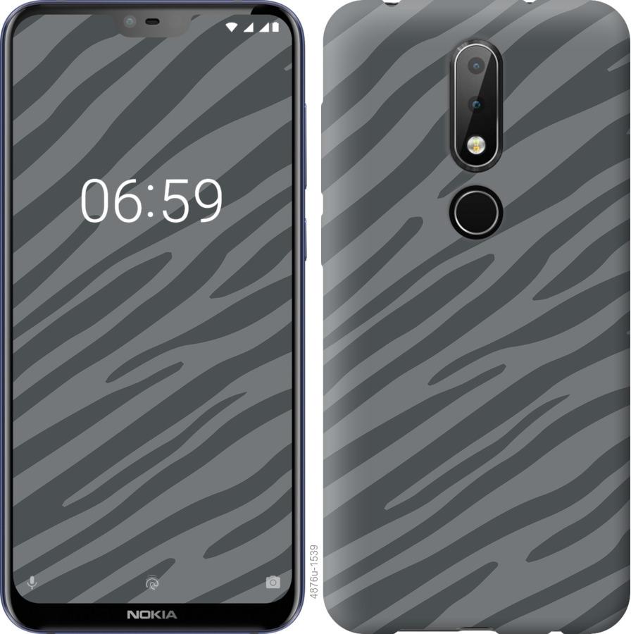 

Чехол на Nokia 6.1 Plus Серая зебра