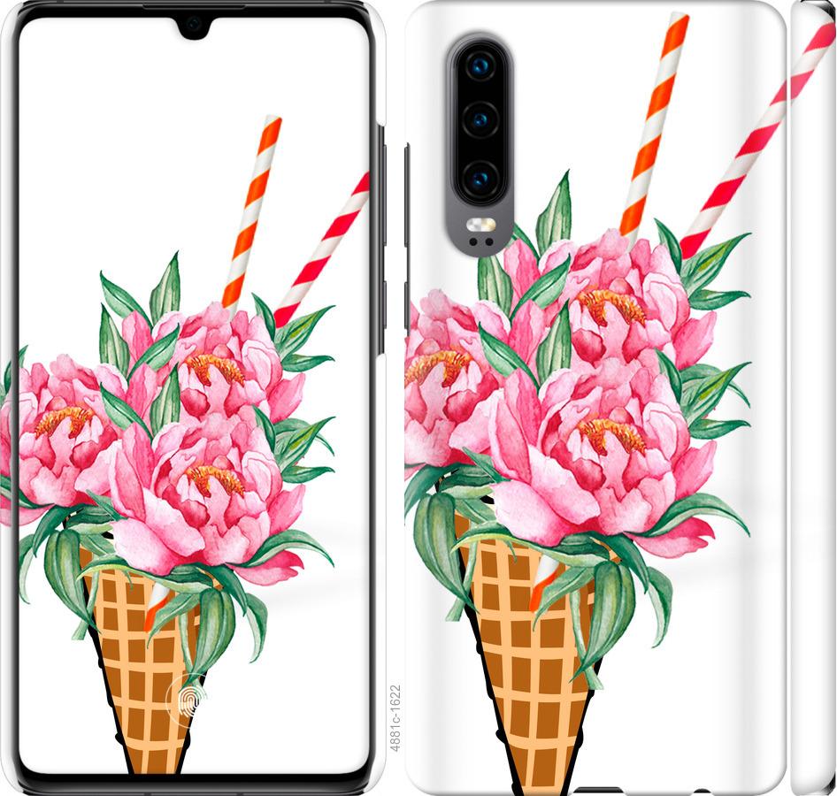 

Чехол на Huawei P30 Мороженое-пионы