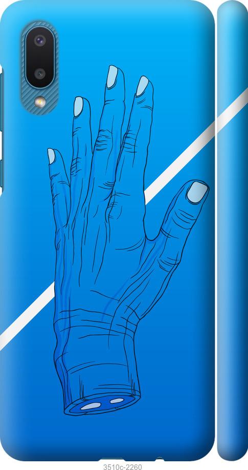 

Чохол на Samsung Galaxy A02 A022G Синій, Рука, Лінія, Градієнт, Зомбі, Глибина