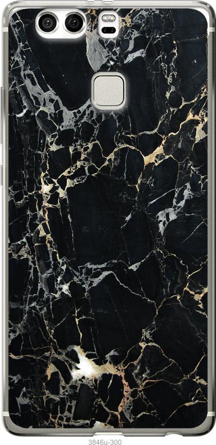 

Чехол на Huawei P9 Plus Черный мрамор