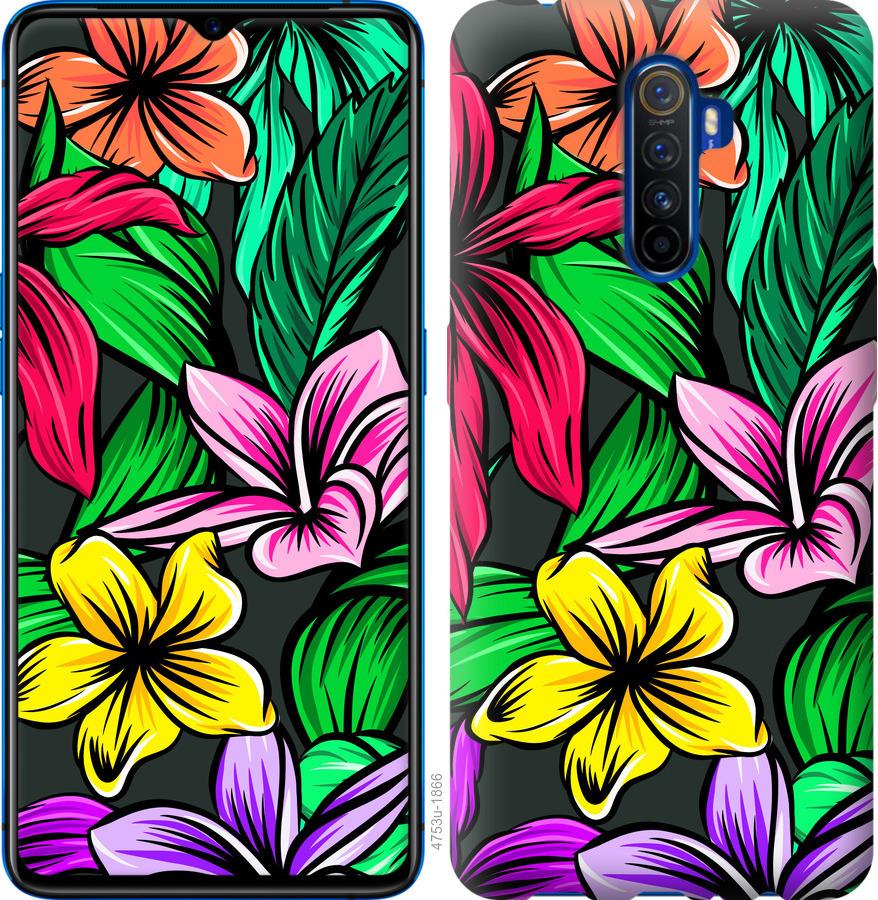 

Чехол на Oppo Reno 2 Тропические цветы 1