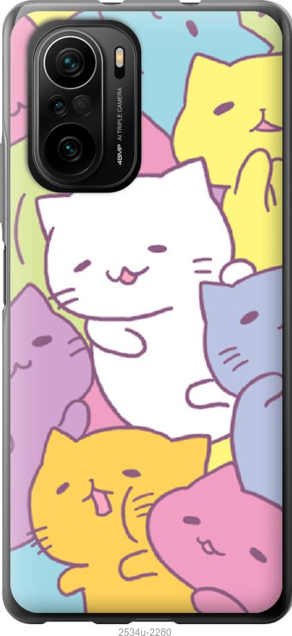 

Чехол на Xiaomi Poco F3 Котики
