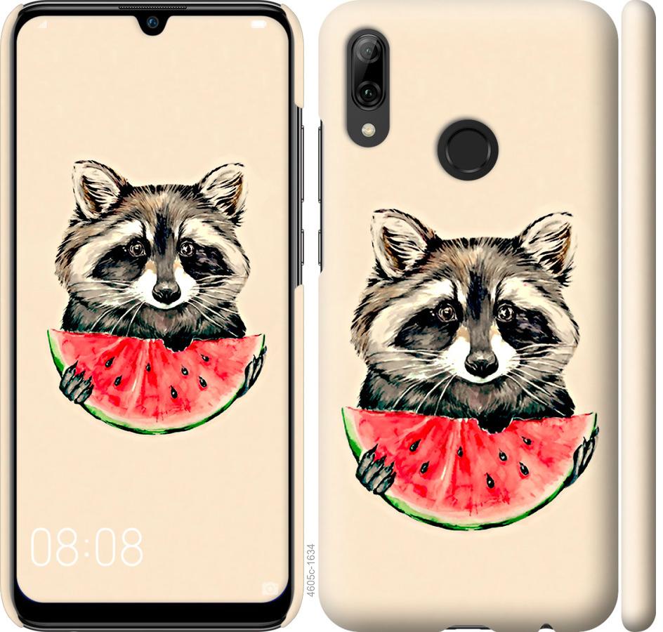 Чехол на Huawei P Smart 2019 Енотик с арбузом