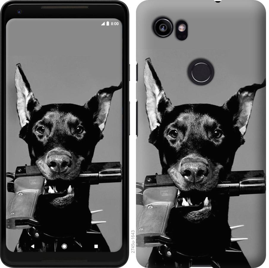 

Чохол на Google PixeL 2 XL Доберман