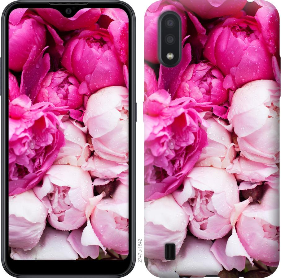 

Чохол на Samsung Galaxy A01 A015F Рожеві півонії