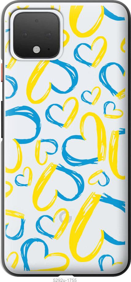 

Чехол на Google Pixel 4 Сердца UA