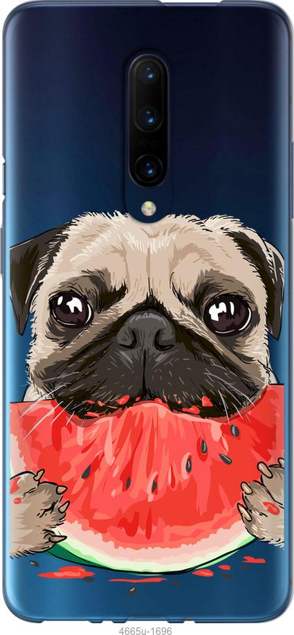 

Чехол на OnePlus 7 Pro Мопс и арбуз
