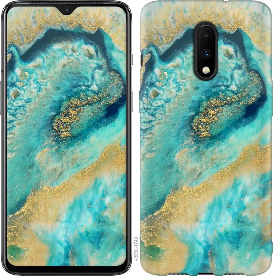 

Чохол на OnePlus 7 Green marble