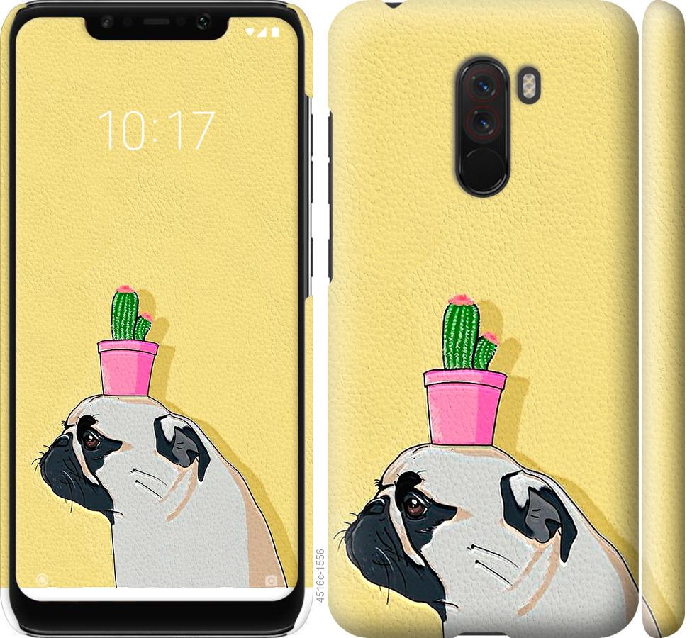 

Чохол на Xiaomi Pocophone F1 Мопс з кактусом