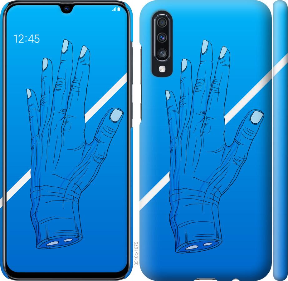 

Чохол на Samsung Galaxy A70 2019 A705F Синій, Рука, Лінія, Градієнт, Зомбі, Глибина