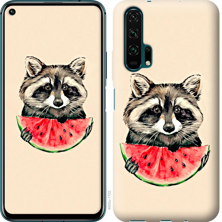 

Чехол на Huawei Honor 20 Pro Енотик с арбузом