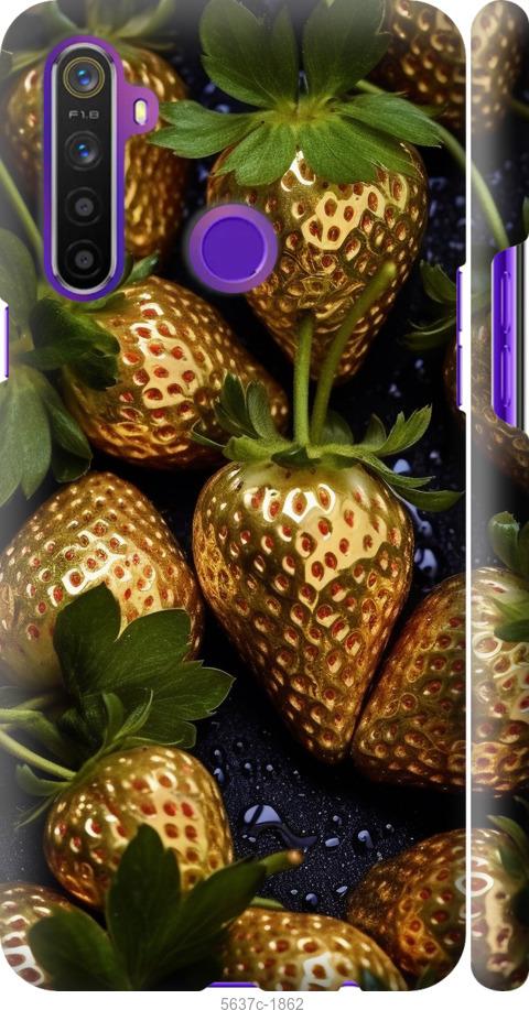 

Чехол на Realme 6i Золотая клубника