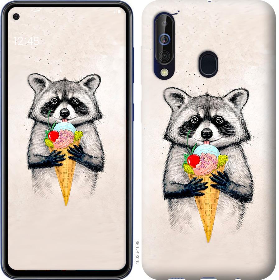 

Чохол на Samsung Galaxy A60 2019 A606F Єнот з морозивом