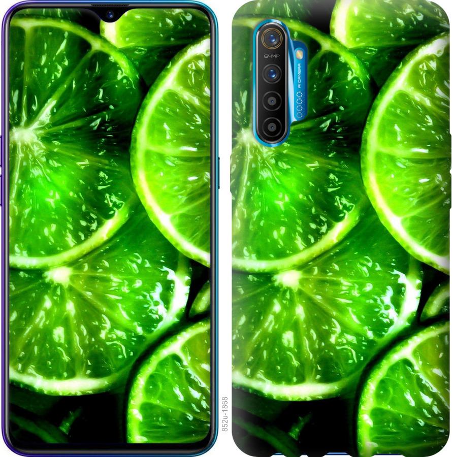 Чехол на Realme XT Зелёные дольки лимона