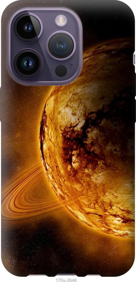 Чохол на iPhone 14 Pro Жовтий Сатурн