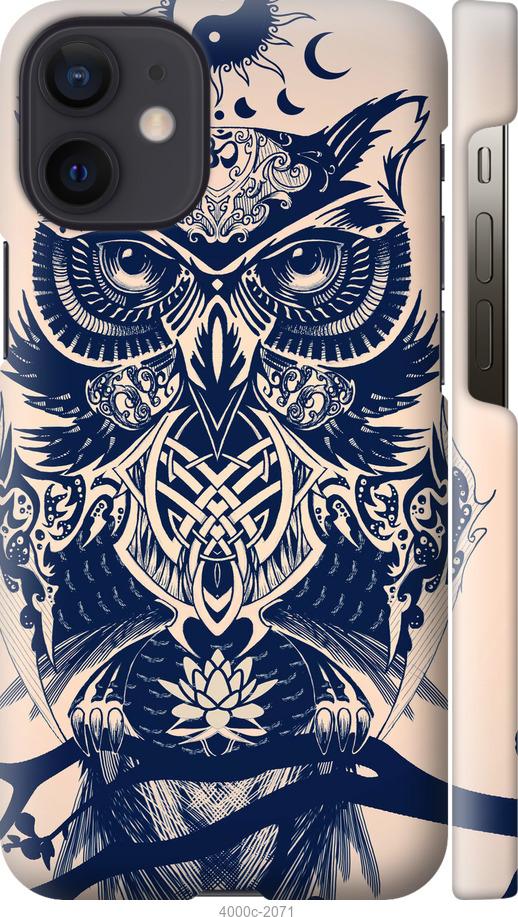 

Чехол на iPhone 12 Mini Узорчатая сова